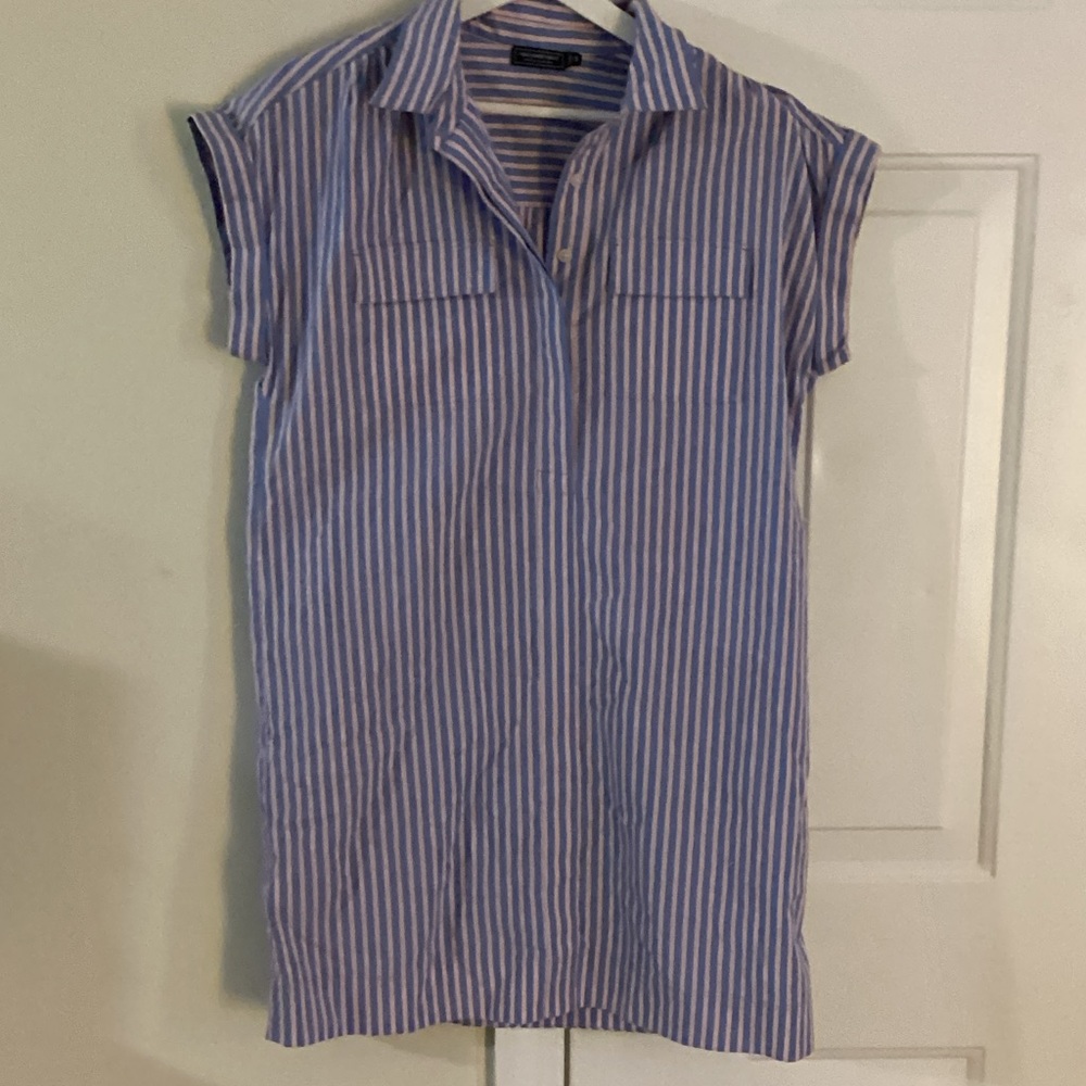 Vineyard Vines Pink and Blue Striped Top